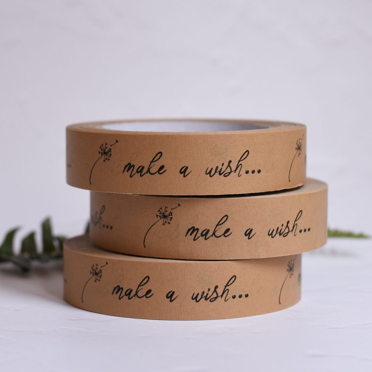 Make a Wish brown Recyclable paper tape Cards and Gift Wrap